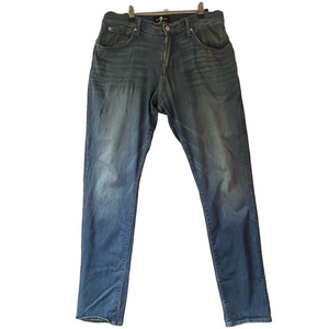 7 For All Mankind luxe Sport Slimmy blue jeans sz. 33 #RR